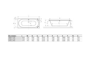 Ванна акриловая Excellent Oceana Slim 160 х 75 см
